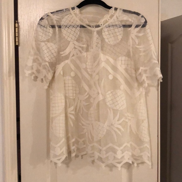 Anthropologie Tops - HD in Paris Blouse White Pineapple